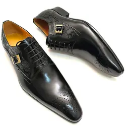 Successfully Men Shoes Business Wedding Banquet Party Suit Italy Designer Leather Shoe Genuine Oxford New Style Fast Delivery