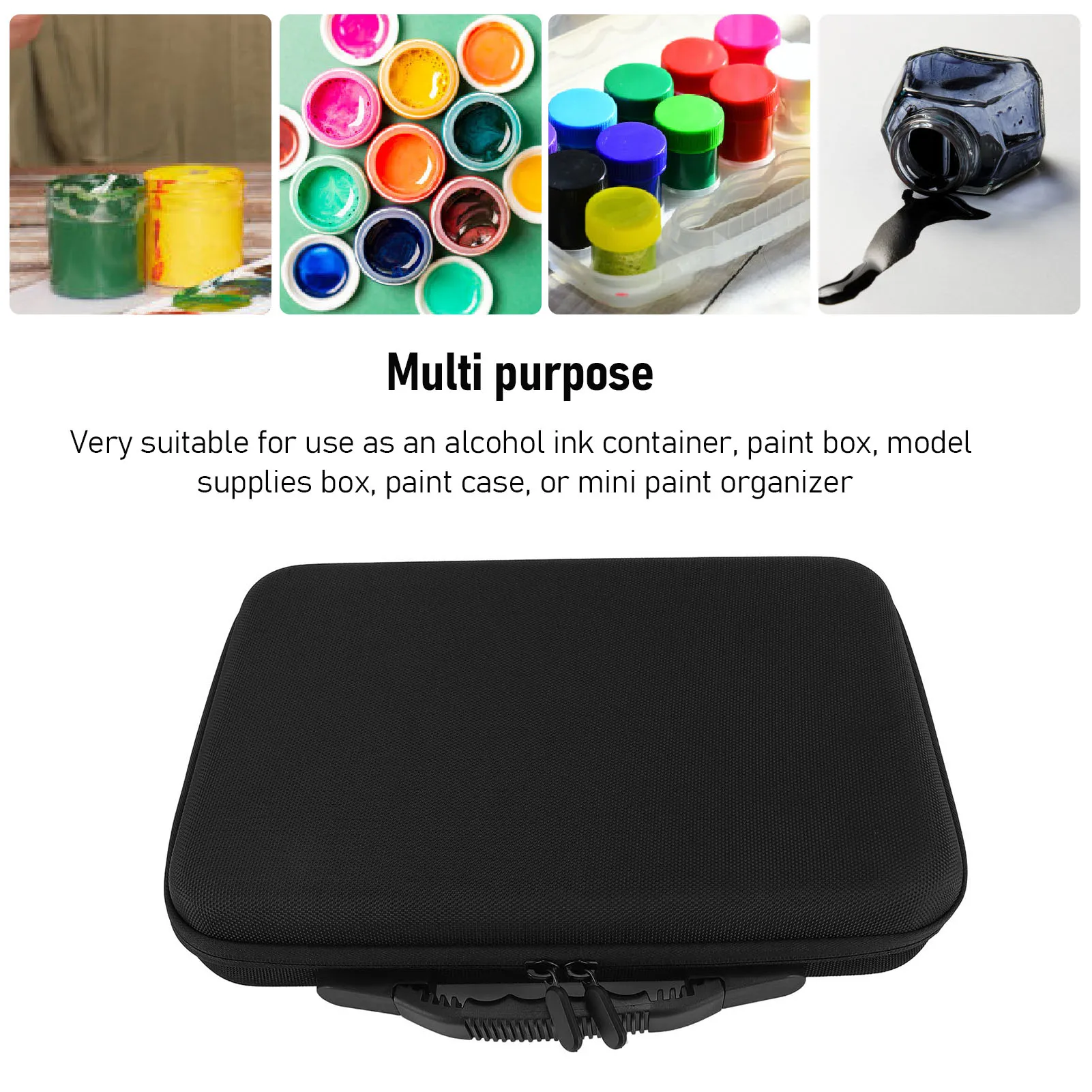 منظم تخزين حبر الكحول يحمل 60 زجاجة مقاومة للماء ومضادة للصدمات وحقيبة حمل للطلاء جيوب داخلية للدهانات