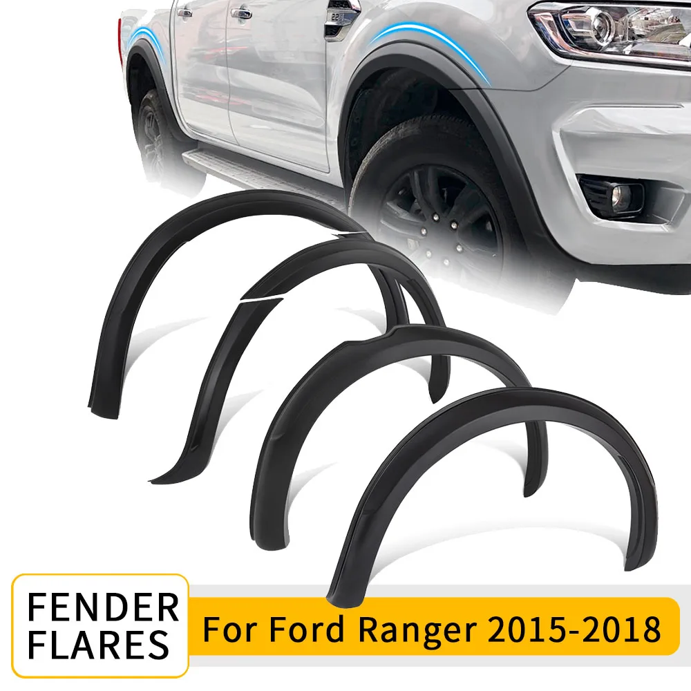 OEM Fender Flares Wheel Arch For Ford Ranger 2015 2016 2017 2018 T7 PX2 MK2 Models Matte Black Slim Mudguards Car Accessories