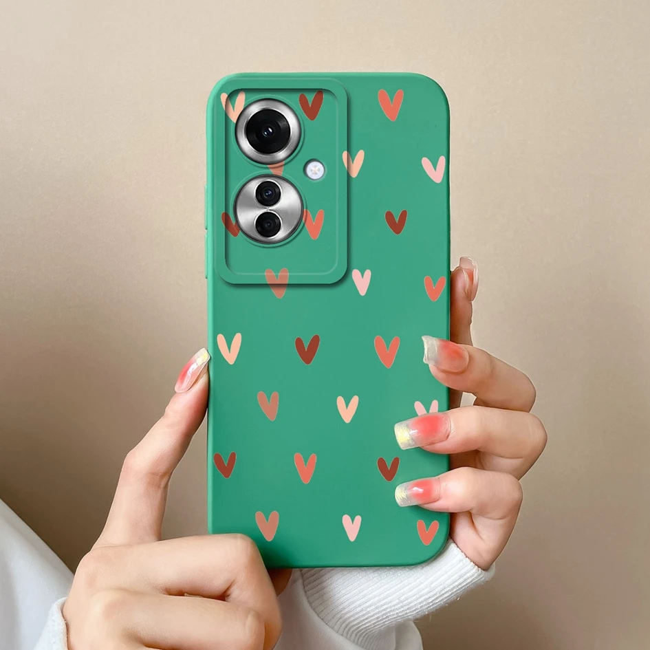 Phone Cover For Oppo Reno11 F 5G Case Pretty Butterfly Sunflower Screen Protector Matte Liquid Silicone For Oppo Reno 11f Fundas