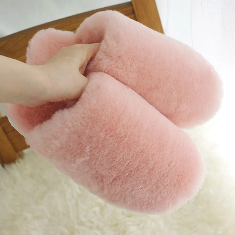 Shoes Women 2023 Flip Flops Faux fur Slippers Fashion Flats Shoes Women Slip On Winter Warm Women Shoes Candy Colors