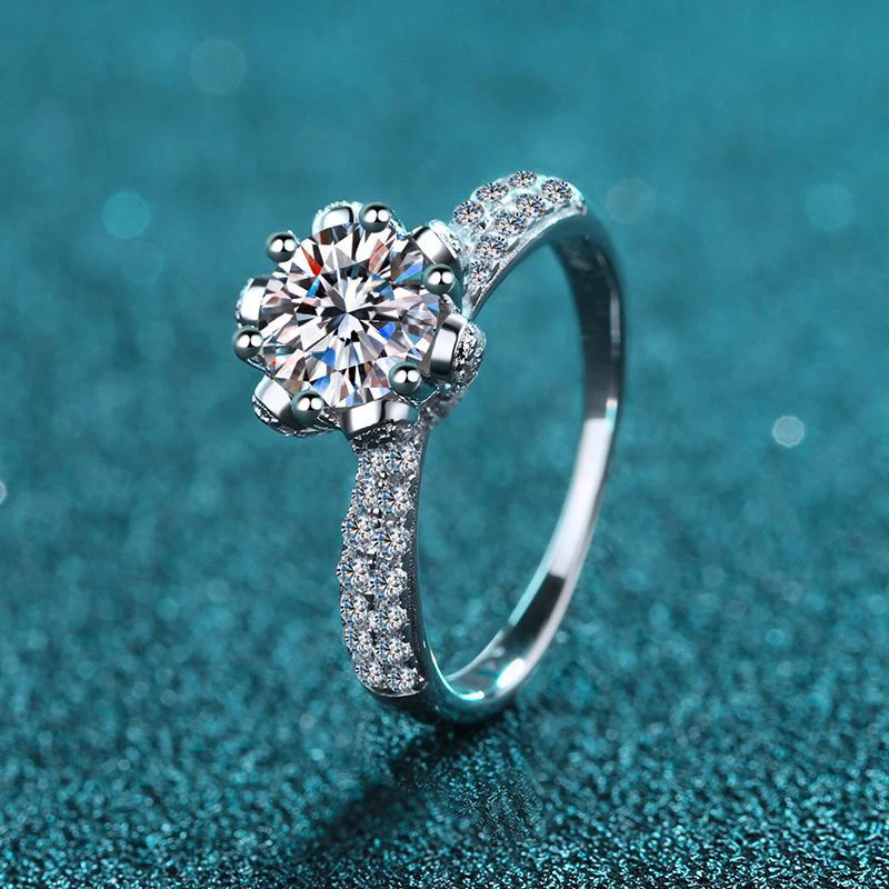 Imagem -04 - Neetim Moissanite Anéis para Mulheres Banhado a Ouro Branco Prata Esterlina Diamante de Laboratório Certificado Gra Anel de Casamento Carat