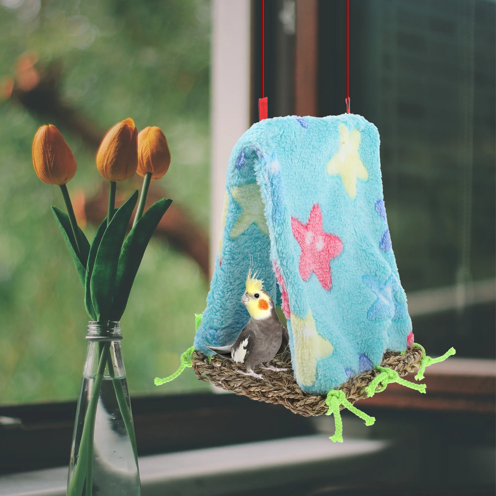 

Birds Tent Parrot Rest Nest Shelter for Lovely Birds Play Sleep Indoors Outdoors Parrot Tent