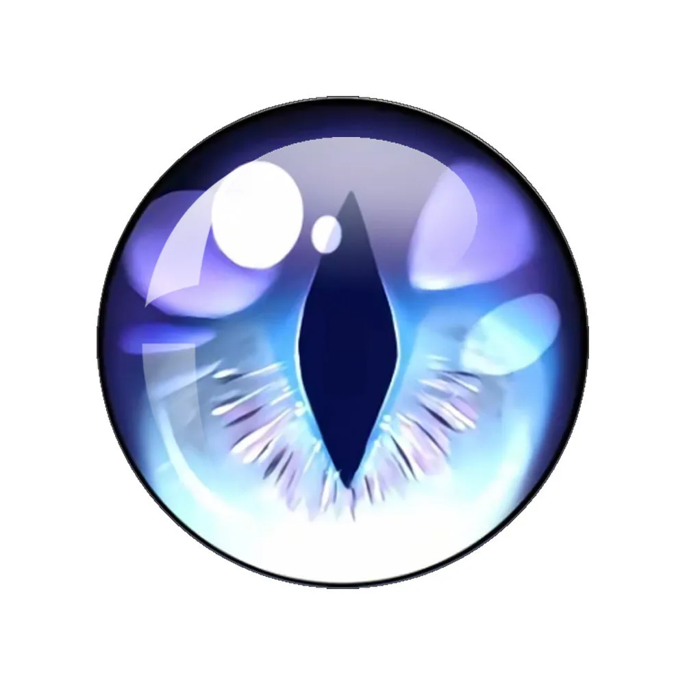 New Glass Eyes cabochons In Pairs 10MM-40MM Round Dome Dragon Cat Animals Eye Dolls DIY Jewelry Accessory MIX  Pupil Eye