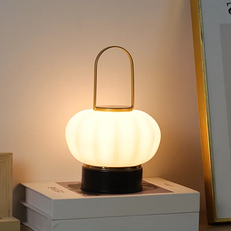 

Nice Nordic Modern LED Rechargeable Desk Lamp Portable Lanterns Decorative Atmosphere Night Lights