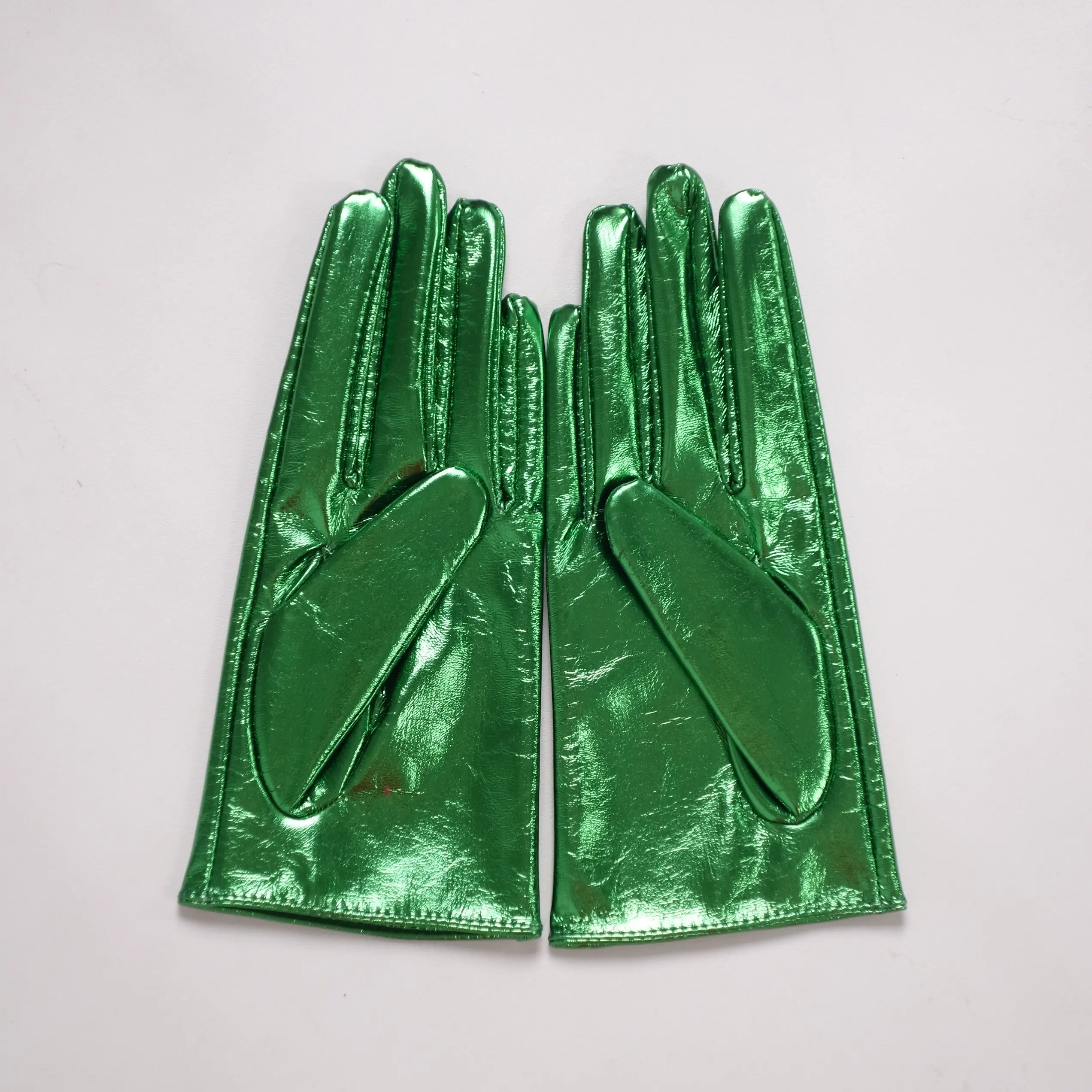 8 Zoll (21 cm) Damen-Lederhandschuhe, modische, glänzende Kunstleder-PU-Beschichtung, Jaguar-Leoparden-Muster, schmal geschnitten, für besondere Anlässe, Handhandschuhe – Detail 4