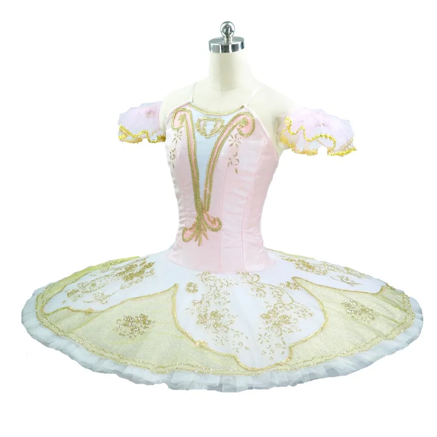 11 layers with hook pink tutu pink gold ballet costume stage dance professional The Nutcracker for women
