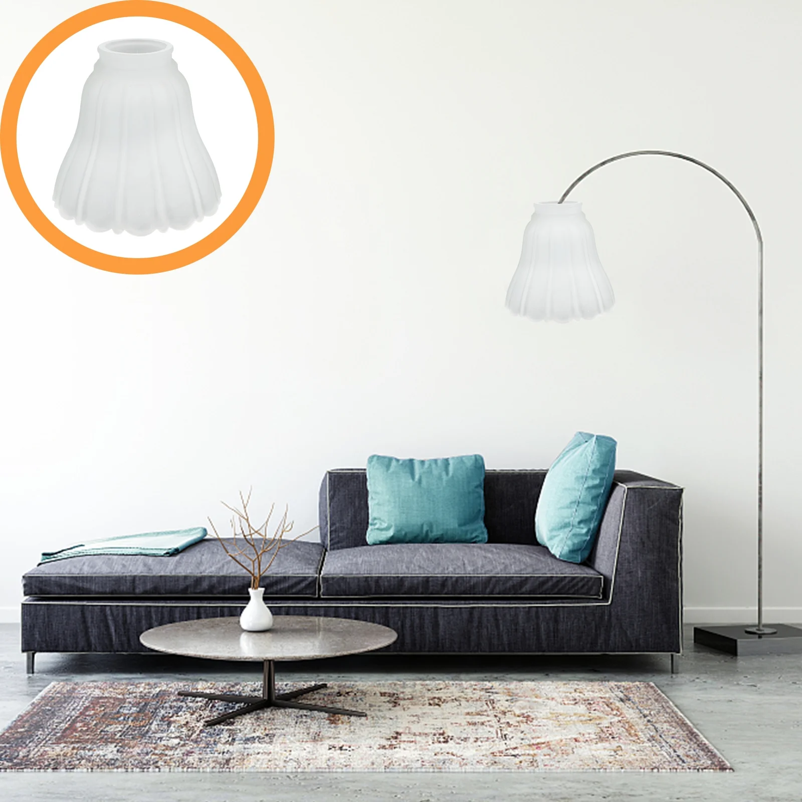 

Small Frosted Lamp Shade Ceiling Cover Indoor Glass Lamp Shade Soft Light Fixture Replacement Glass Lampshade