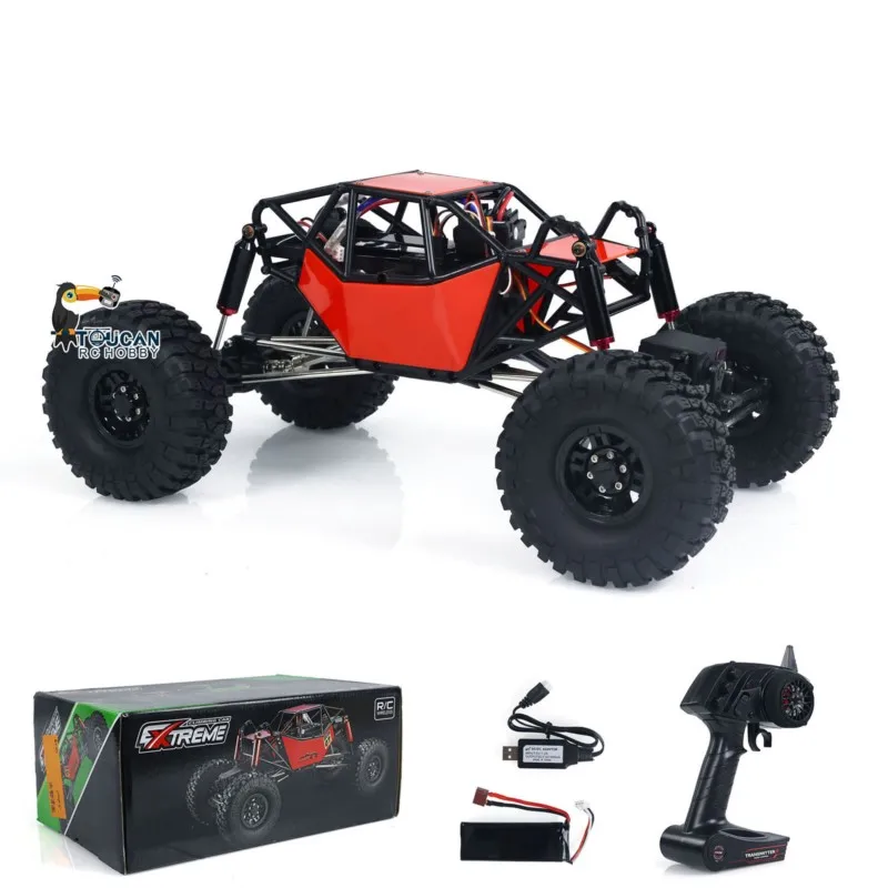 EU-Lagerbestand 1/10 RTR RC Offroad-Auto 4x4 Ferngesteuert Fahrbereit Rock Crawler Elektrisch Lackierter Fertiger Truck als Spielzeug-Geschenk