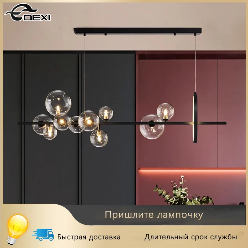 

New Living Room Bedroom Chandelier Dining Hall Office Crystal Glass Lamp Villa Decoration Light G9 Adjustable Suspension Cable