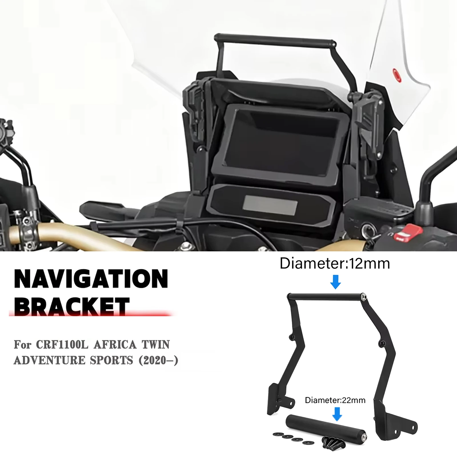 Uchwyt motocyklowy do nawigacji GPS, stojak, mocowanie na telefon komórkowy do Honda CRF 1100L Africa Twin ADVENTURE SPORTS 2020-