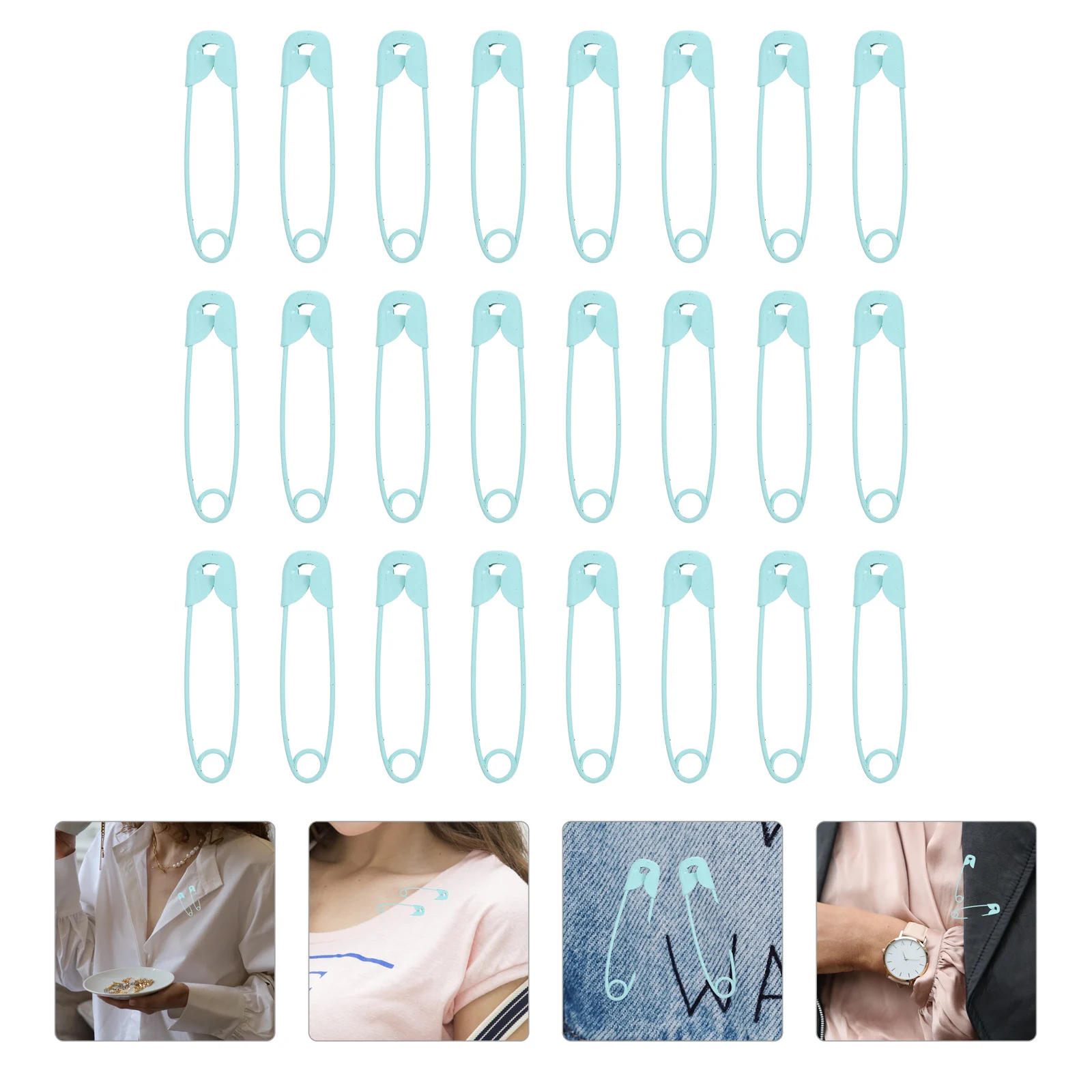 

100pcs Pink Safety Pins Durable Colored Clips Brooches Multipurpose DIY Crafts Jewelry Making H made Accessories Clothing Fixing