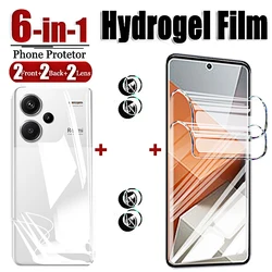 Front and Back Hydrogel Film for Xiaomi Redmi Note 13 Pro Plus 12 Pro 4G 13c 12c 13r Full Screen Protector Camera Lens Glass