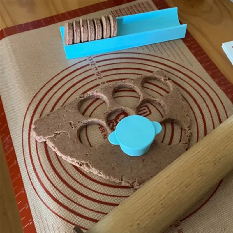 

ABCA-Round Cake Mold With 9-Inch Tray, 3D Printed Cake Cutter And Pusher, For Home Baking, Birthday Cakes