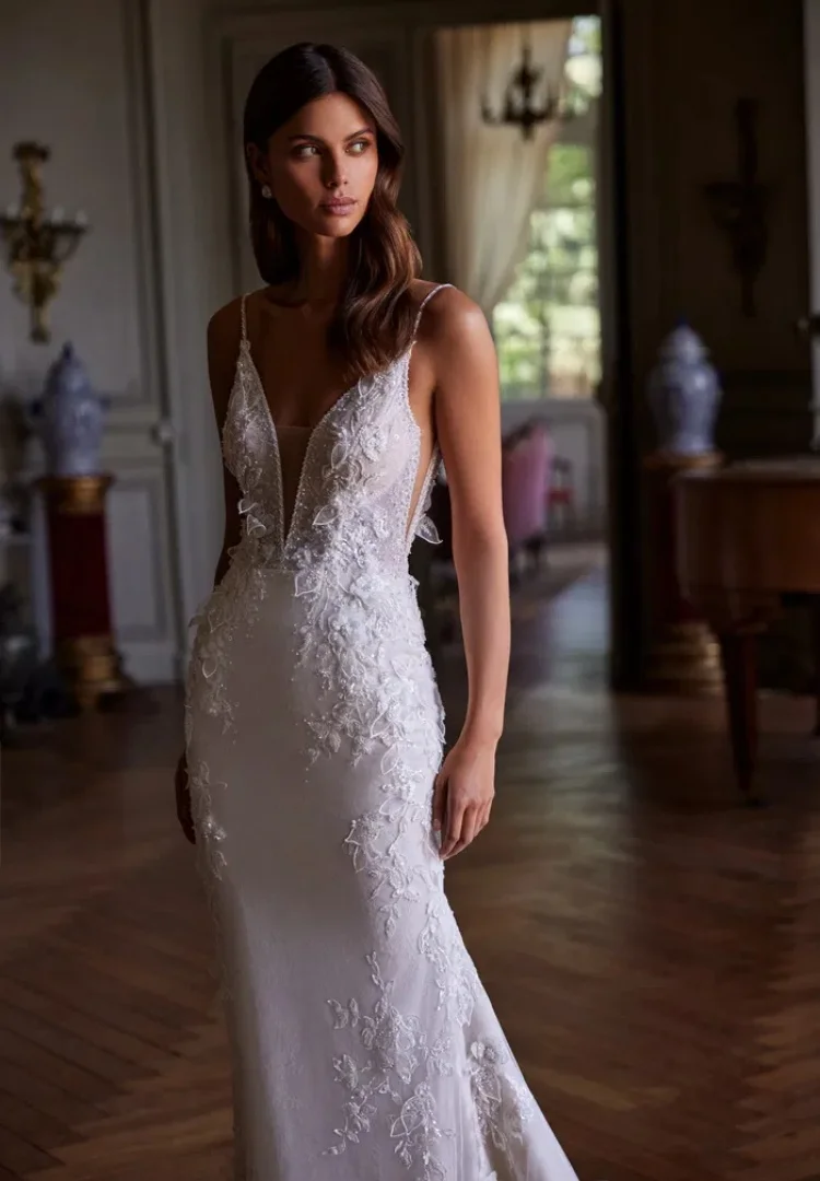 vestido de novia encaje vestidos sirena tallas curvy boda civil elegantes vintage trouwjurk alta costura jurken luxe 2025