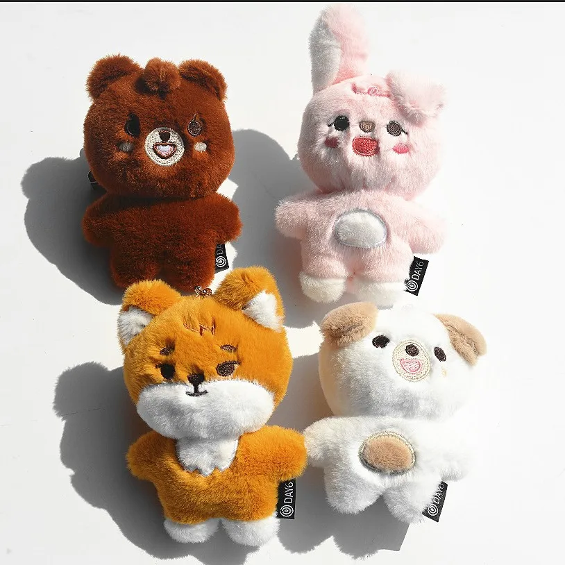 

10CM Kpop DAY 6 Sungjin Wonpil Dowoon Plush Keychain Cartoon Character Pendant Keyring Bag Accessories