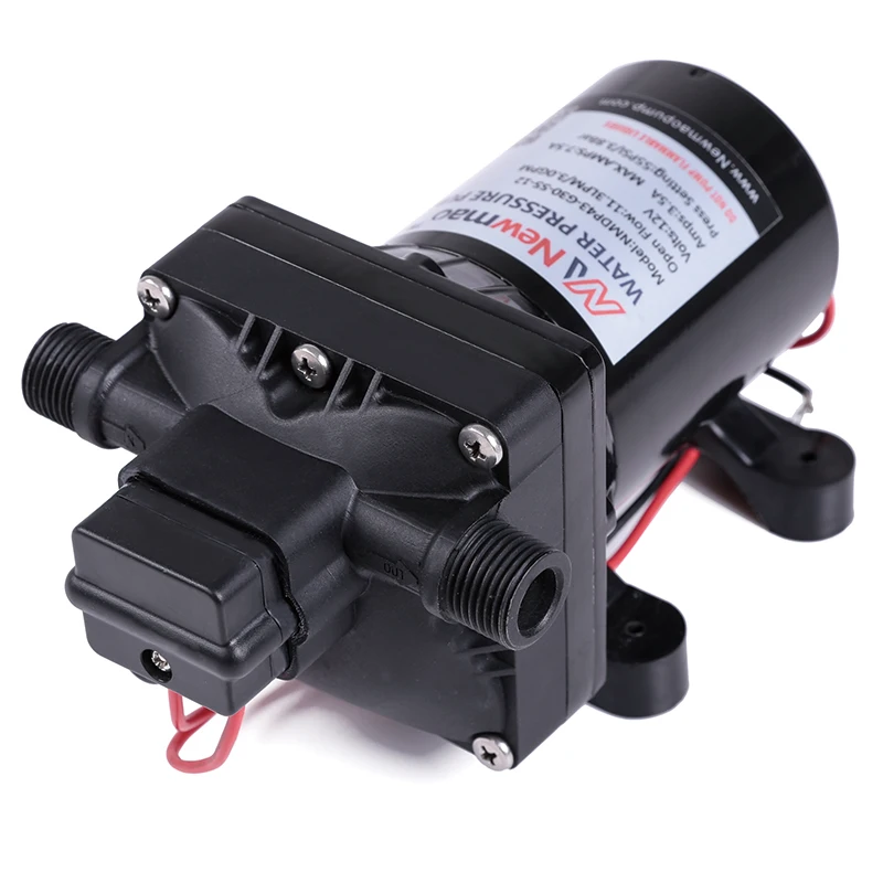 Newmao 42 Series 12V Fresh RV Water Pump 11.30l/min Electric Switch 6 Ft [1.8 M] Suction 55 PSI / 3.8 Bar Low Pressure For RV view 2
