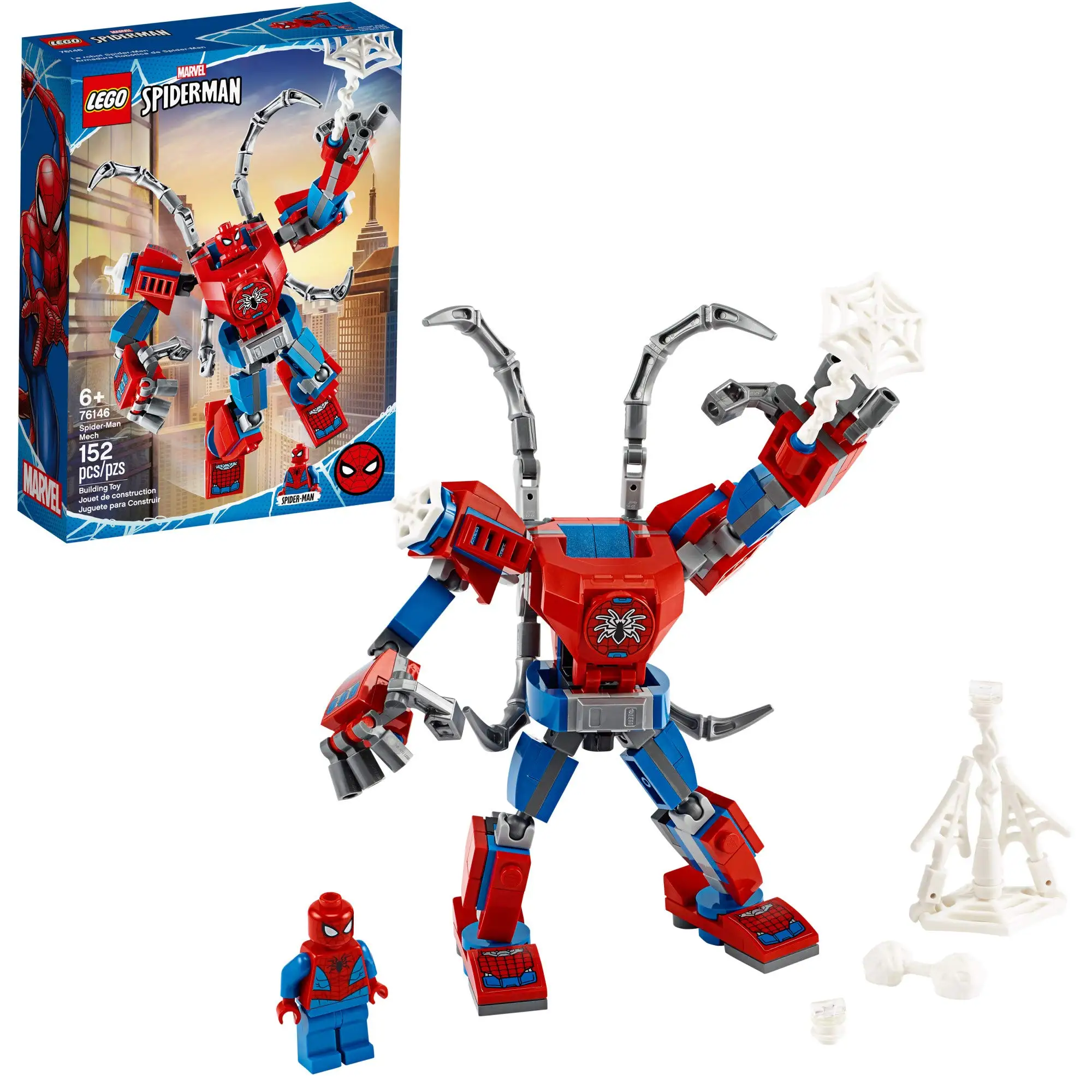 lego-marvel-spider-man-mech-kids'-superhero-building-toy-playset-with-mech-and-minifigure-76146-toys-birthday-gift-152-pieces