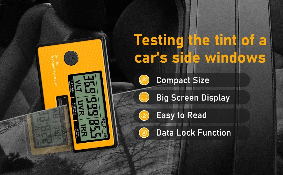 

Лабораторный измеритель оттенка, цифровой оттенок солнечной пленки, измеритель трансмиссии автомобиля 3-в-1, измеритель солнечной пленки VLT, УФ-ИК-тестер отклонения, Прямая поставка