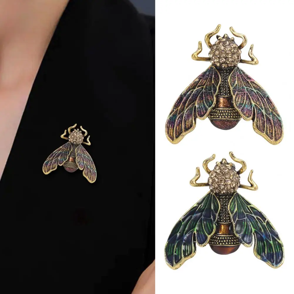 Animal Brooch Rhinestones Inlaid Enamel Pin Vivid Appearance Coat Lapel Bag Shawl Badge Jewelry Accessories