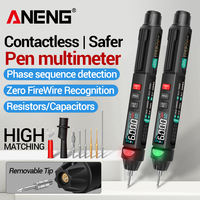 Multimeter Tester Pen Phase Sequence Test 6000 Count Volt Meter ANENG A3008 Circuit Detector Non-contact Pen Style Manual Repair