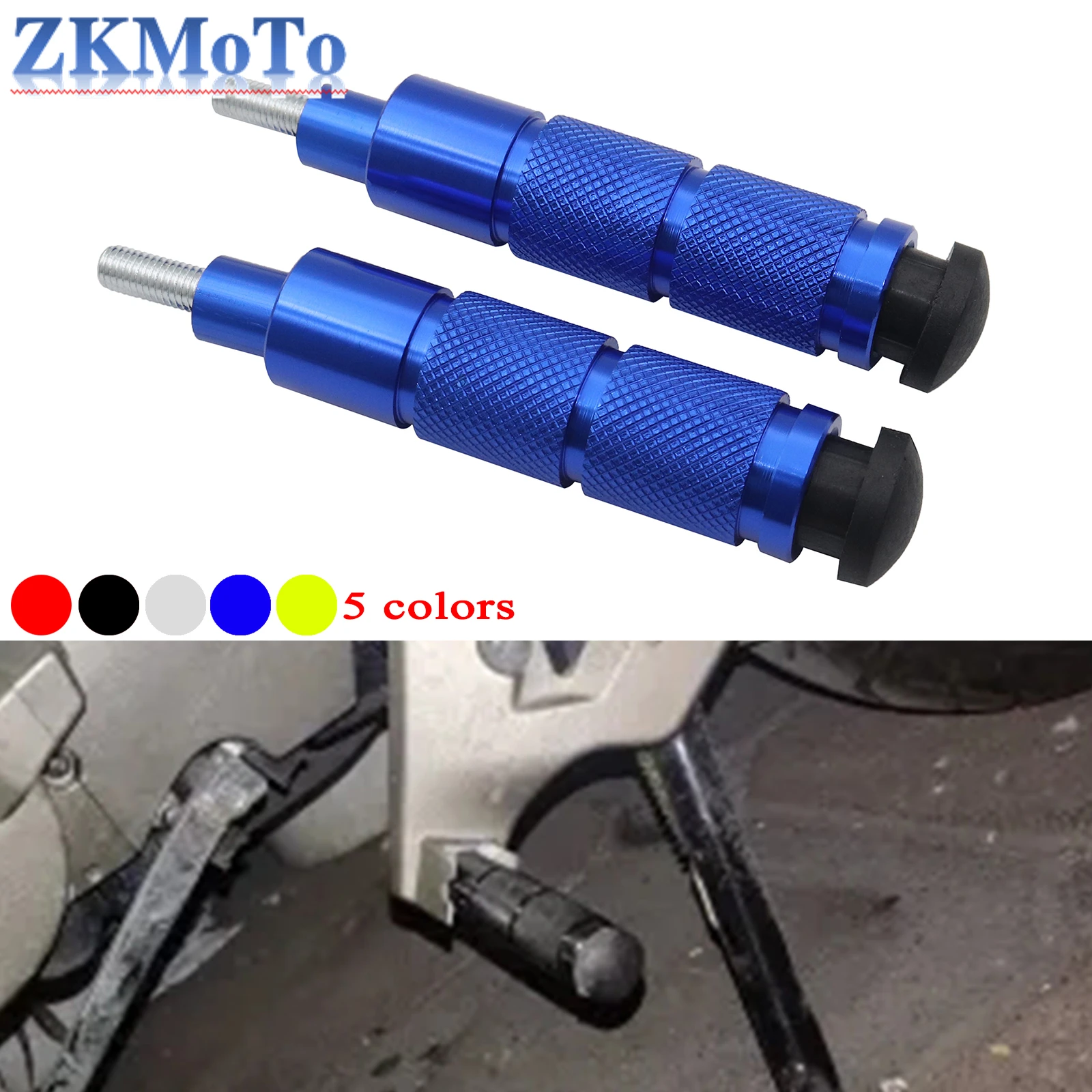 Motorcycle Bike Scooter Dirt Bike M8 CNC Footrests Foot Pegs Pedals For Kawasaki Honda KTM Yamaha Suzuki Motocross ATV Universal