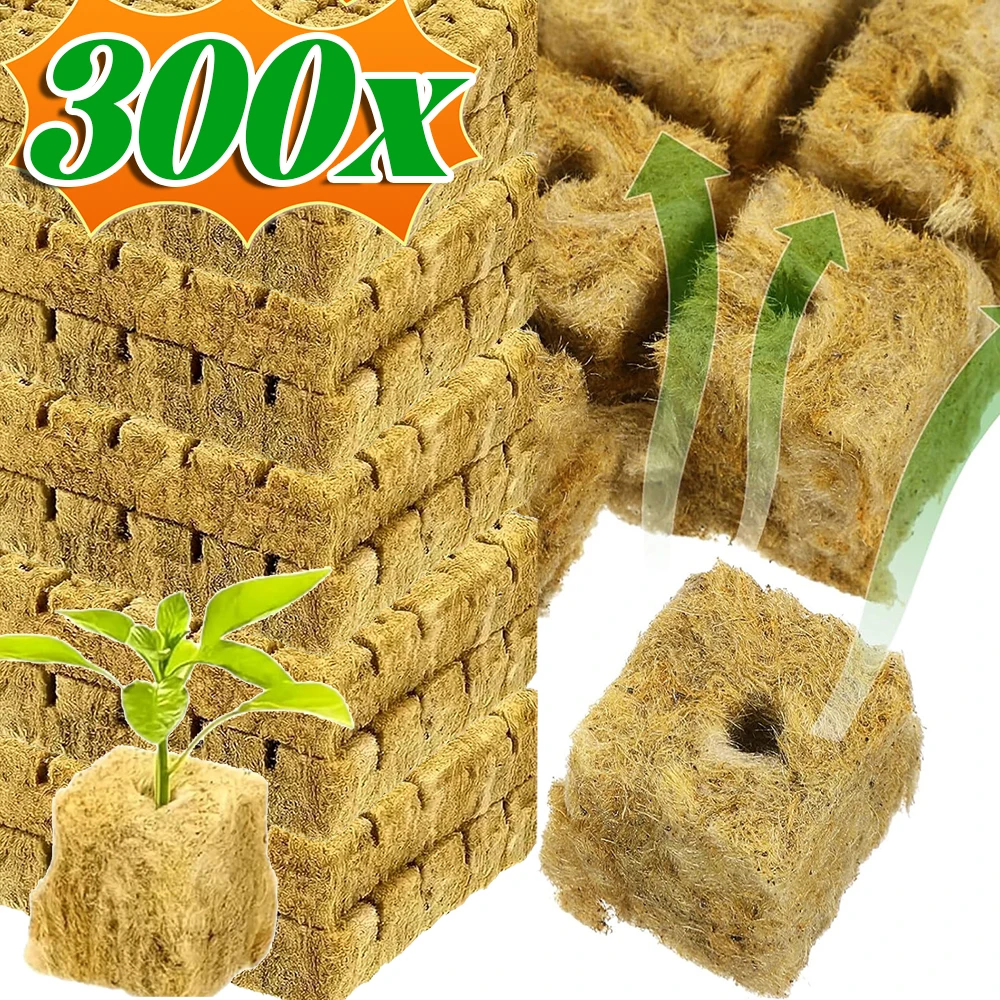 50-300 pces bloco de esponja plugues de partida semente de lã de rocha cubos de crescimento hidropônico cubos de plantio recortes fornecimento de propagação de plantas