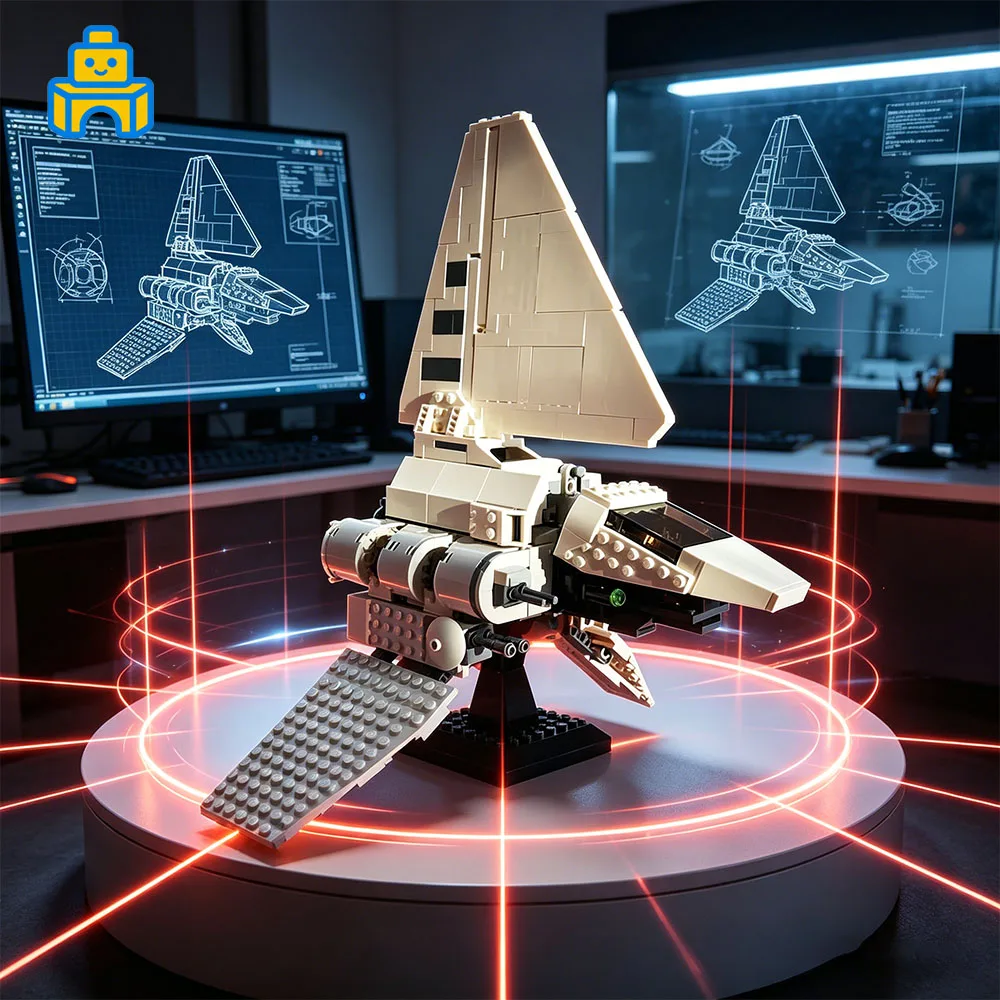 moc-660pcs-有名映画シリーズ：インペリアル・シャトル・クルーの回転パーツ-–-誕生日やホリデーパーティーでの使用に最適です。