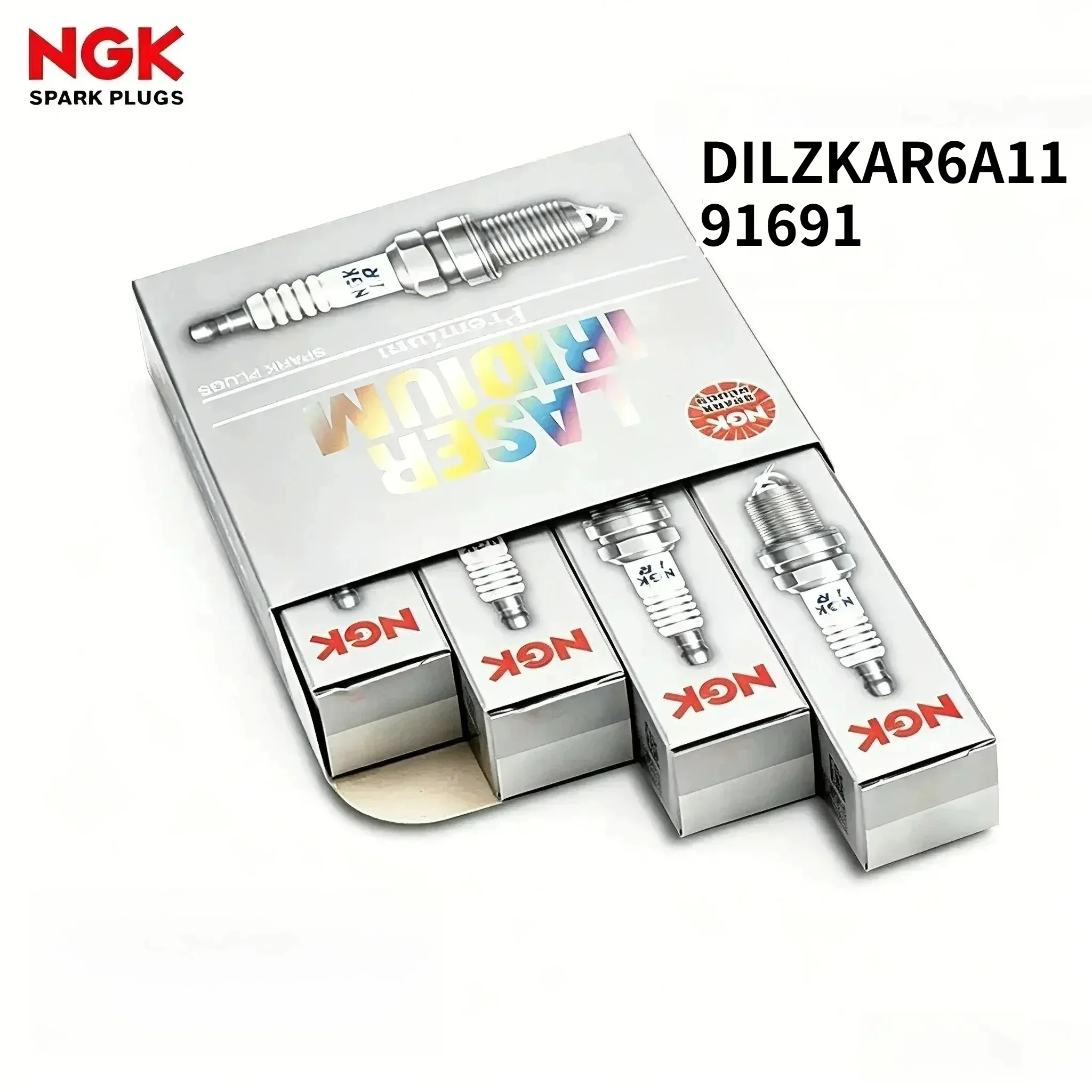 NGK 91691 DILZKAR6A11 Spark Plug 4PCS Used For Infiniti ESQ Nissan Qashqai X-Trail Tiida Sylphy Lannia Teana 1.6L Spark Plug