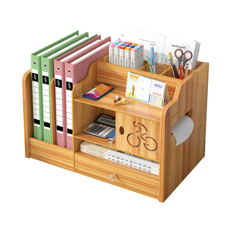 Desktop Storage Box Large Capacity Drawer File Rack Multi-layer Office And Student File Pen Holder Practical Desk Organizer