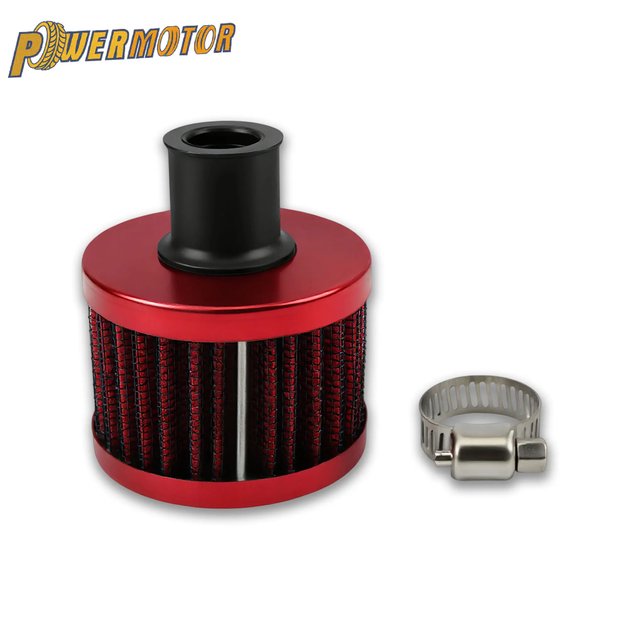 Motorrad-Vergaser-Luftanschluss, 12-mm-Filter, Lufteinlass, Hochleistungs-Kurbelgehäuse-Entlüftungsabdeckung, Filter für universelle Motorräder