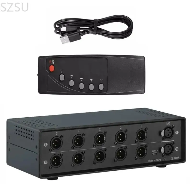 

SZSU Metal XLR Balanced 1 In 5Out Audios Switcher Stage Equipment Splitter
