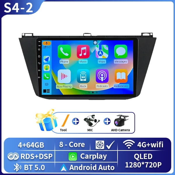Android 16 Carplay Auto Radio Voor Volkswagen Tiguan 2 Mk 2016 2017 2018 2019 Multimedia Video Player Navigatie GPS stereo