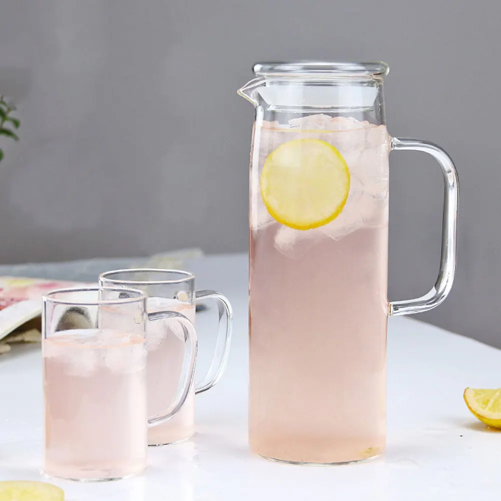 

Transparent Cold Water Kettle Large Capacity Portable Household Juice Jug Leak Resistant Water Container for Home Office Outdoor