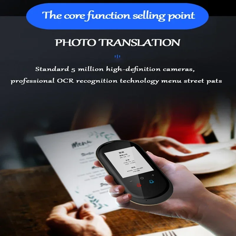 Smart Translator 2.4 Inches  106 Languages Real-time Photo Translation WIFI Hotspot Connected Standby for Up To 6 Hours New