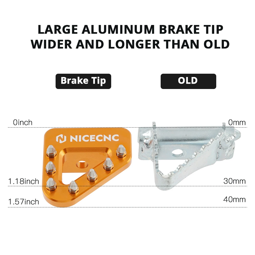 NICECNC Brake Pedal Plate For KTM 125 200 250 300 380 400 450 520 525 540 625 EGS EXC EXE SUPERMOTO SX SXS MXC EXC-G SXC RACING view 3