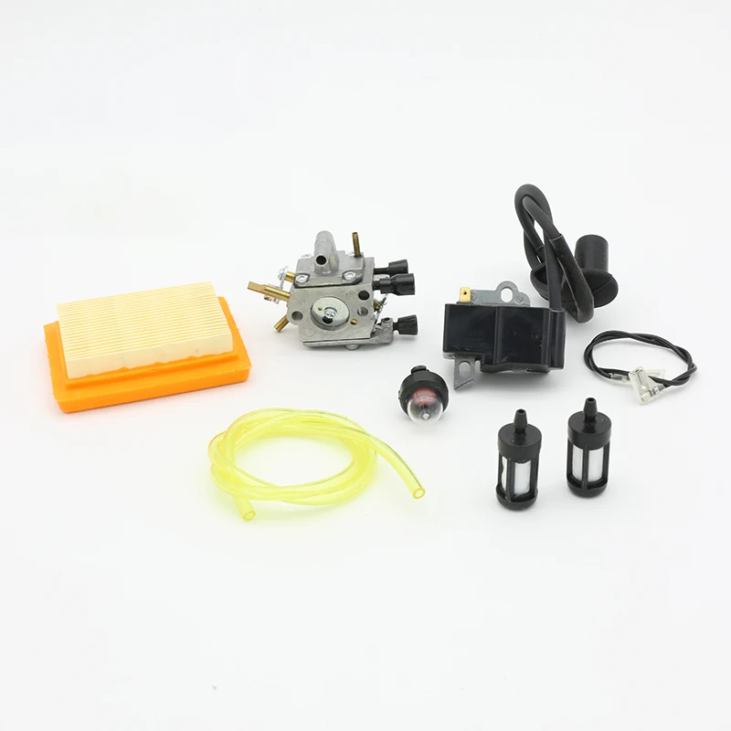 Ignition Coil Carburetor Carb Air Filter Kits Fit For Stihl FS120 FS200 FS250 FS250R FS300 FS350 Trimmer Brushcutter Spare Parts