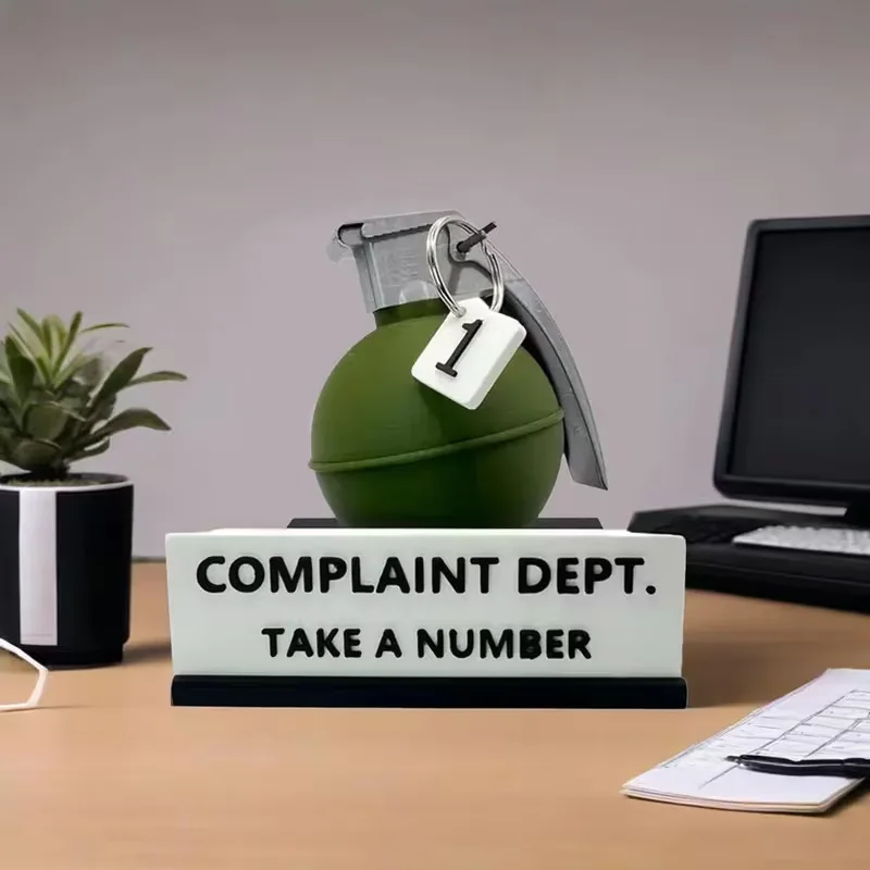 3D Printed Prank Gifts, Complaint Department Decorations, Fun Office Decorations