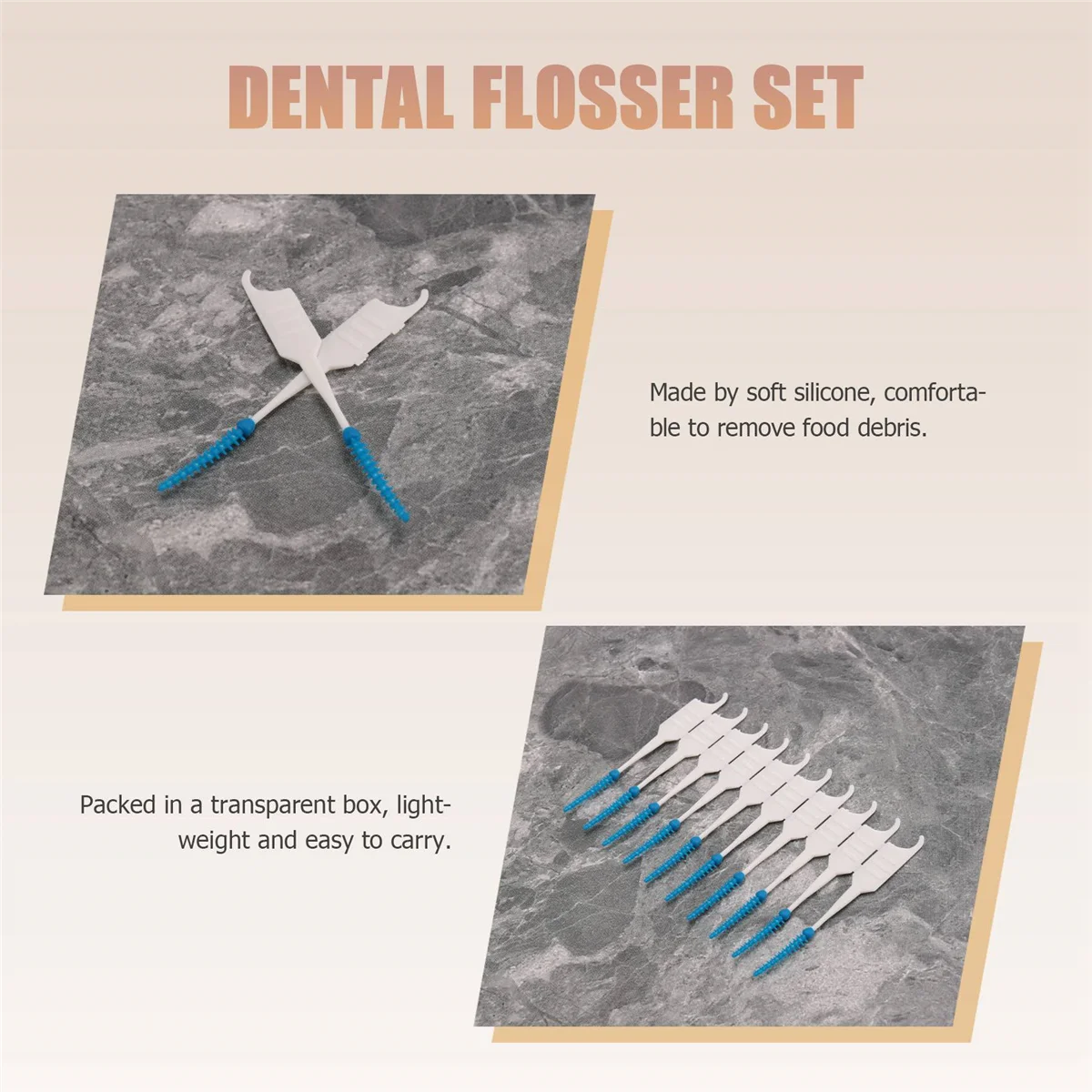 200 pz/scatola morbido Silicone filo interdentale spazzolino interdentale denti usa e getta stuzzicadenti filo interdentale scelta dei denti spazzolino per l'igiene orale pulito
