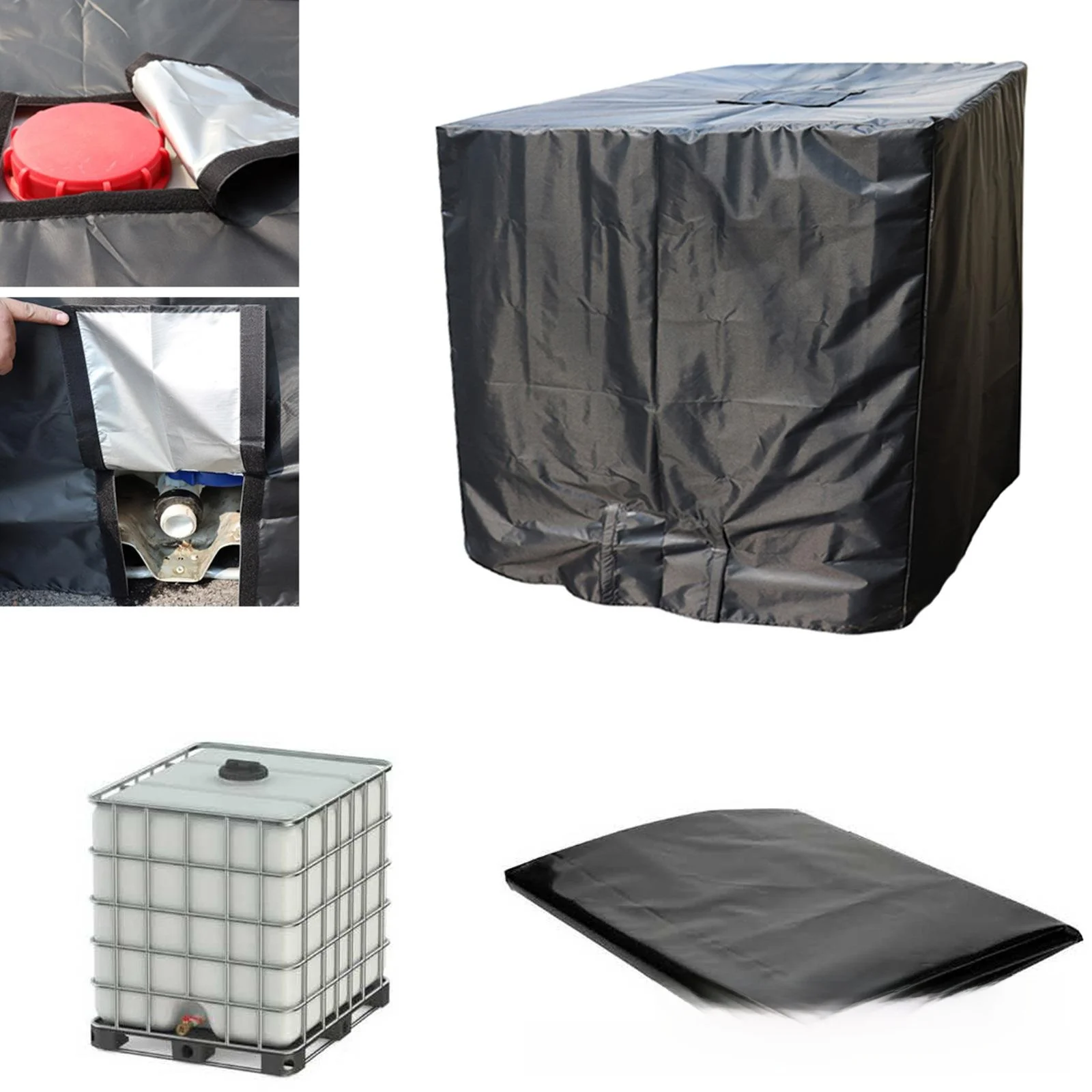 

Oxford Cloth Dust Cover IBC Ton Barrel Special Outdoor Waterproof Heat Insulation Sunshade Container Bed Head Cover