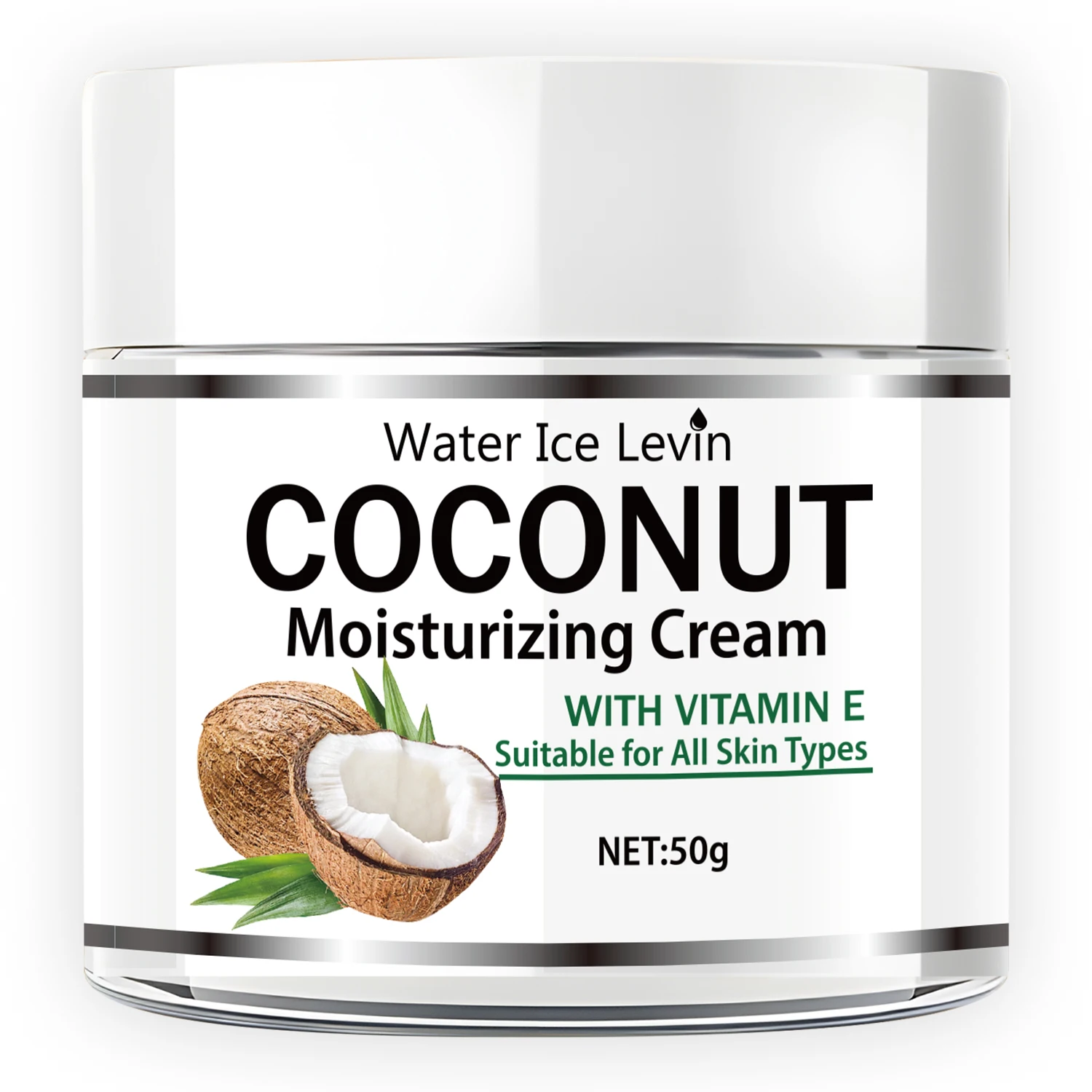 50g Coconut Oil Moisturizing Cream |   Collagen and Vitamin E |   Alcohol-Free |   Suitable for All Light Skin Tones |   Moisturizing Formula Containing Hyaluronic Acid and Retinol view 5