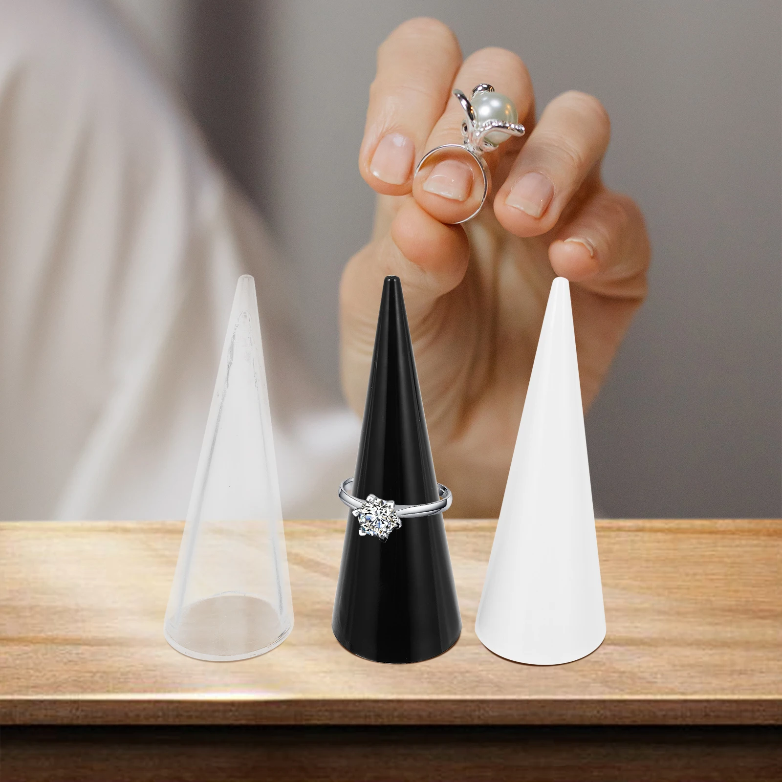 

9 Pcs Ring Holder Finger Holders Stand for Jewelry Rings The Display Stands Rack