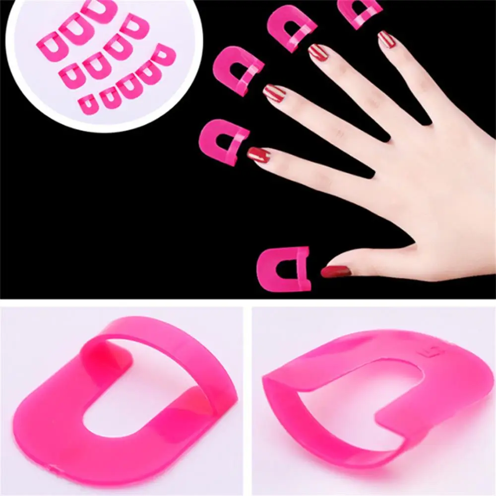 Nail Anti-Overflow Clips, Gel Nail Polish Anti-Spill Auxiliary Tool Set French Manicure Beginner Model Clips (Boxed)