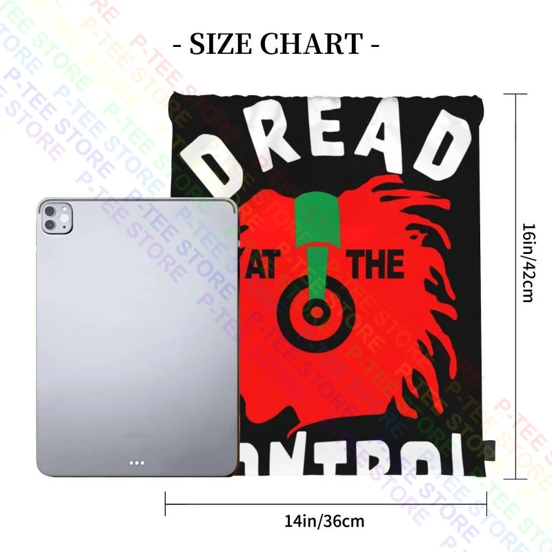 Dread At The Control Rasta Reggae Mikey Drawstring Bags Gym Bag Print Softback Storage Bag Multi-function