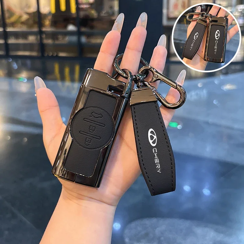 Car Key Cover Holder Chain For Chery Tiggo 8 ARRIZO 7 E3 E5 A3 A5 Fulwin2 Eastar PRO GX 5x EQ7 Key Case Protective Shell