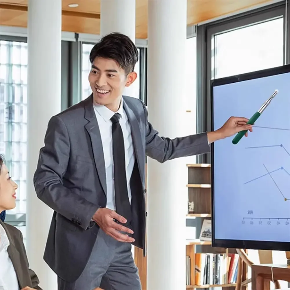 Tongkat Pengajaran Dapat Ditarik dari Baja Tahan Karat Alat Pengajaran Pena Penunjuk Papan Tulis yang Dapat Diperpanjang untuk Presentasi PPT