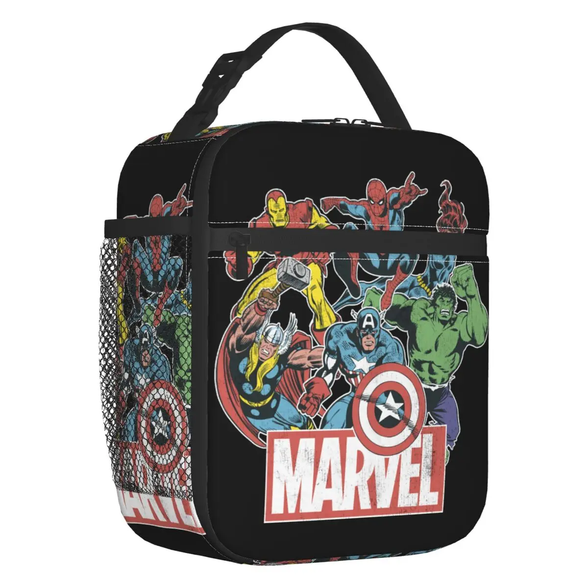 Custom Hulk Classic Avengers Insulated Lunch Tote Bag for Women Portable Thermal Cooler Food Lunch Box School