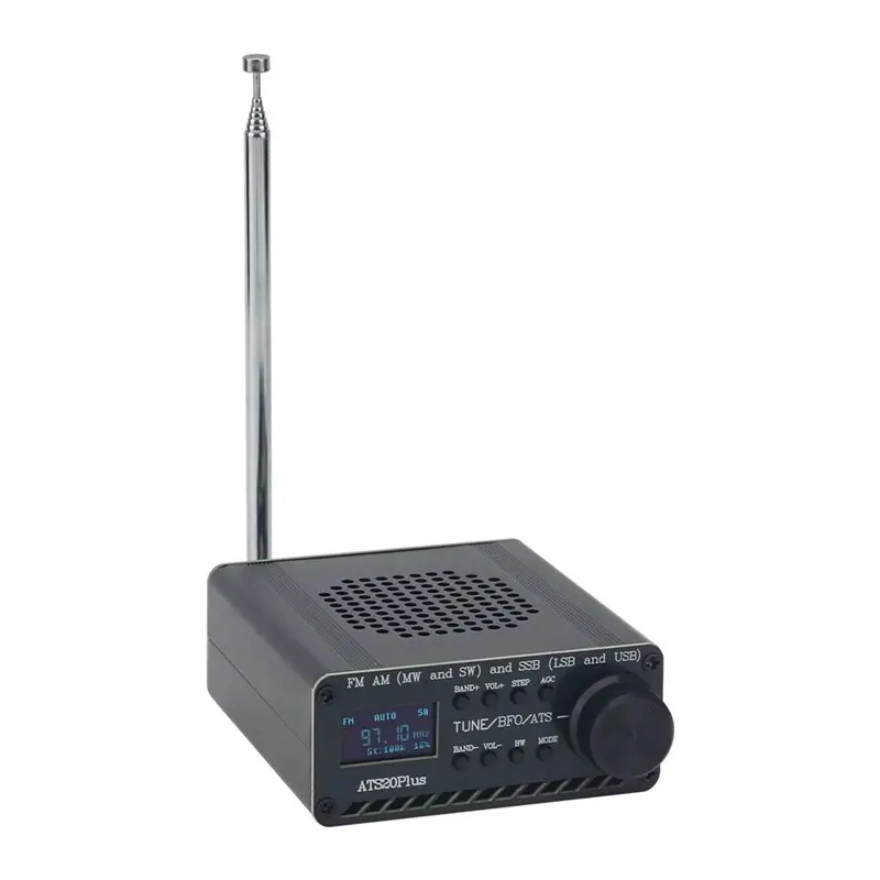 

A99E-2026 ATS20 PLUS Si4732 Полнодиапазонный радиоприемник FM AM (MW SW) и SSB (LSB USB) SDR с антенной