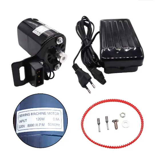 Electric Sewing Motor 120W 220V Variable Speed EU Plug Replacement Kit