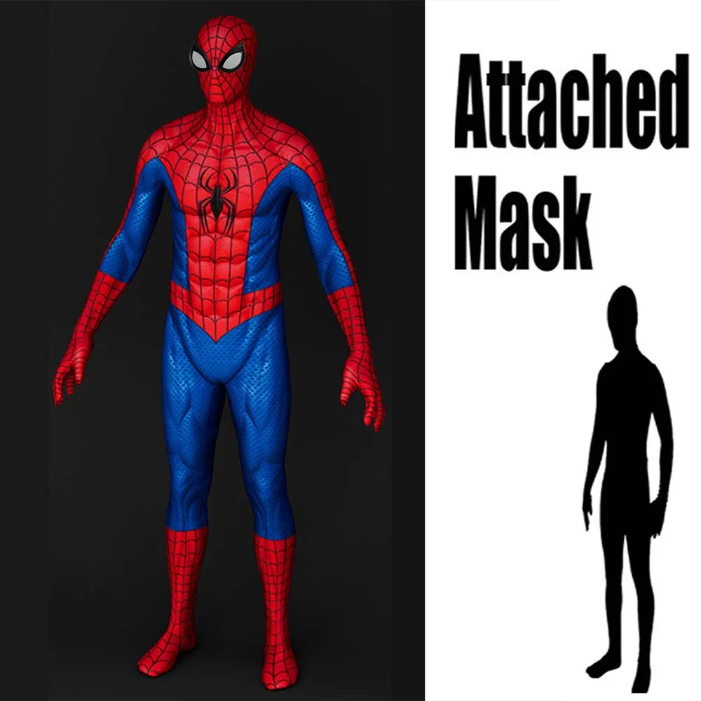 

Halloween Classic Spider Cosplay Costume Men Superhero Zentai Bodysuit Adults Man Party Jumpsuits